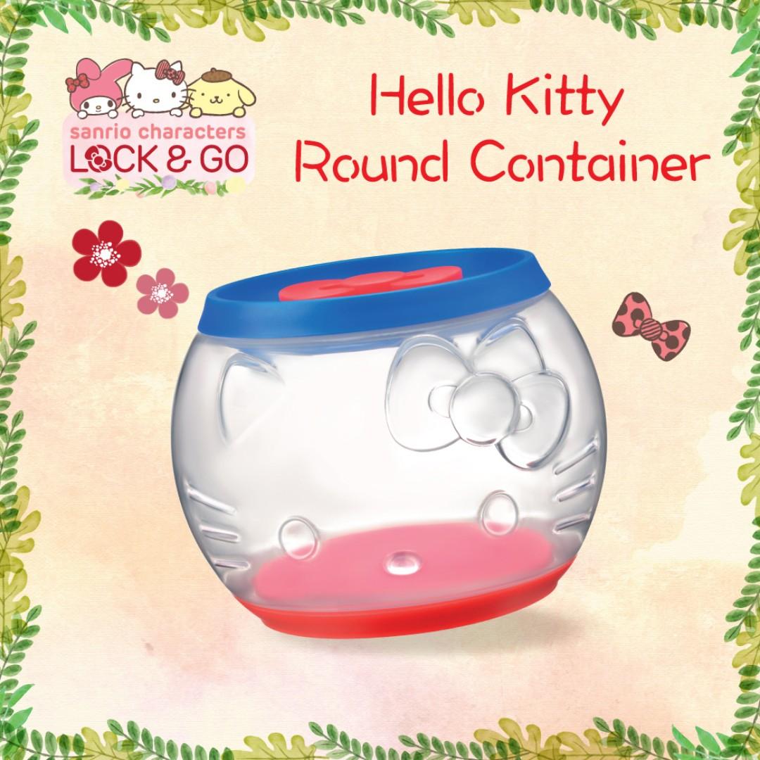 Round Container HK 7-11 Sanrio Characters Lock & Go Hello Kitty 