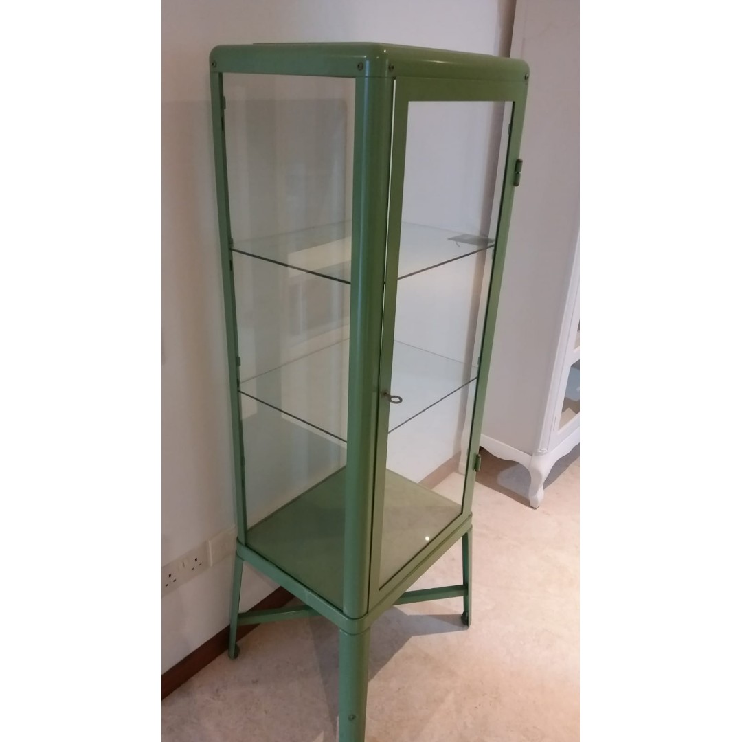ikea fabrikor glass door cabinet furniture home living furniture shelves cabinets racks on carousell