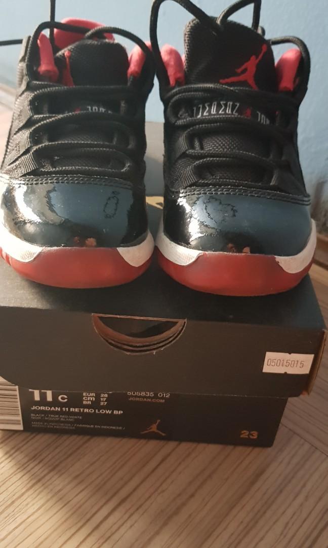 jordan 11 bred size 11c