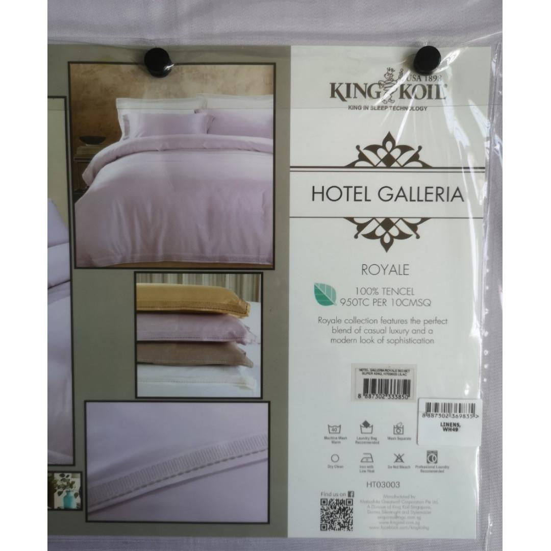 New King Koil Super King Size 100 Tencel 950TC Bedsheet Set, Furniture