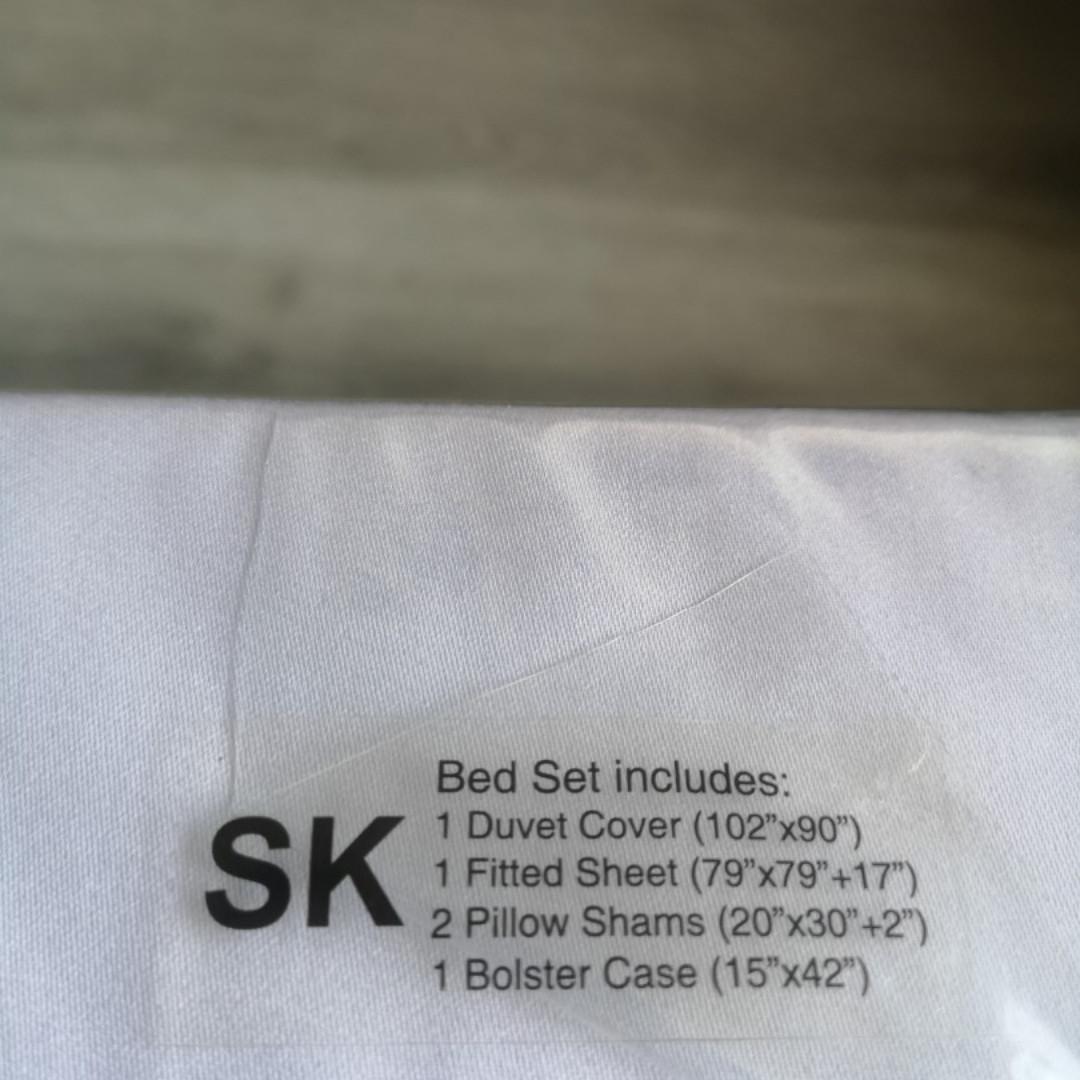 New King Koil Super King Size 100 Tencel 950TC Bedsheet Set, Furniture