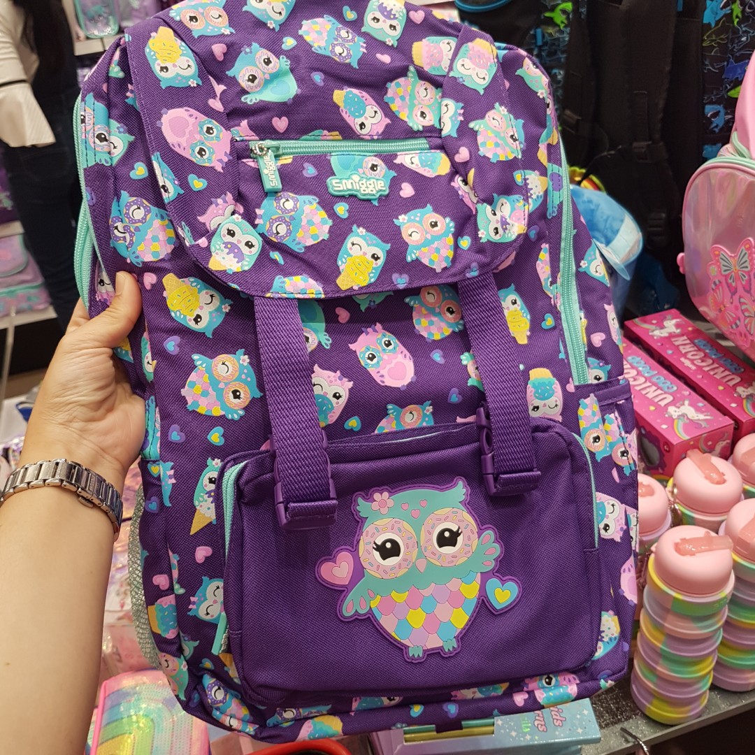 purple owl backpack