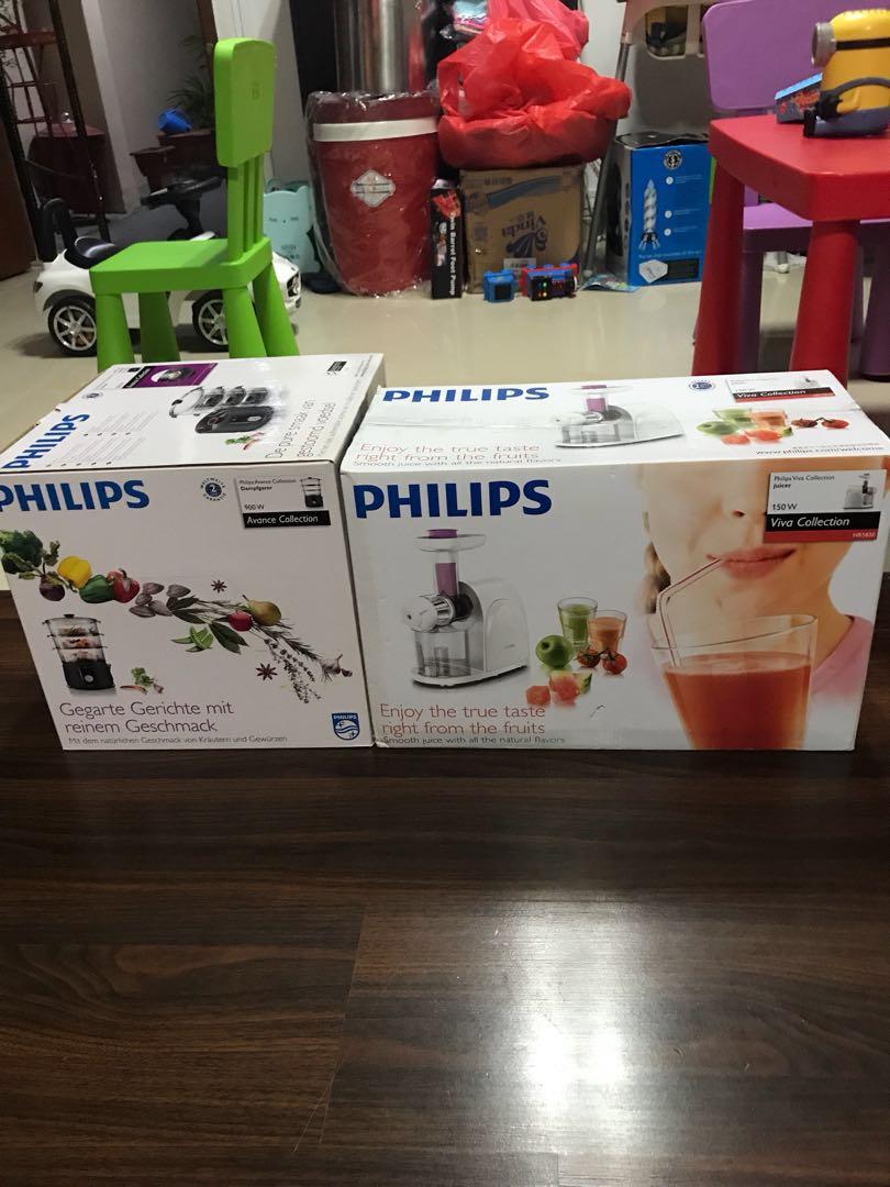 Philips Slow Juicer and Food Steamer, TV & Home Appliances, Kitchen