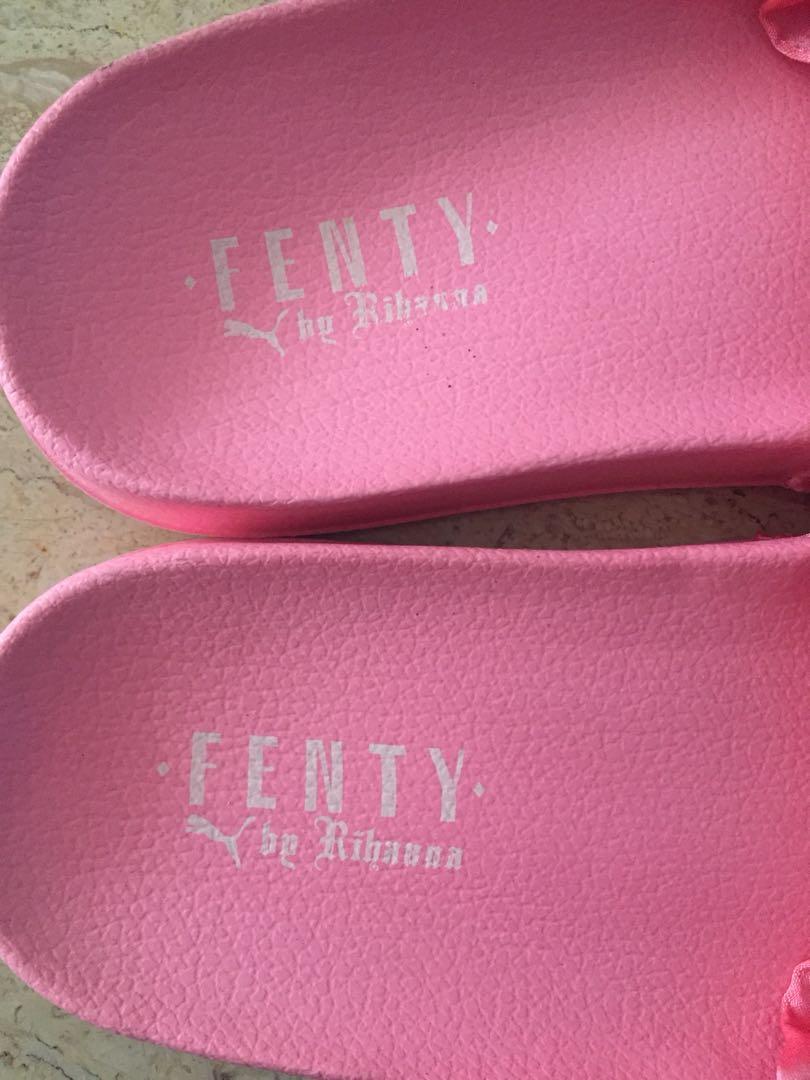 PUMA X Fenty Sliders in Hot Pink