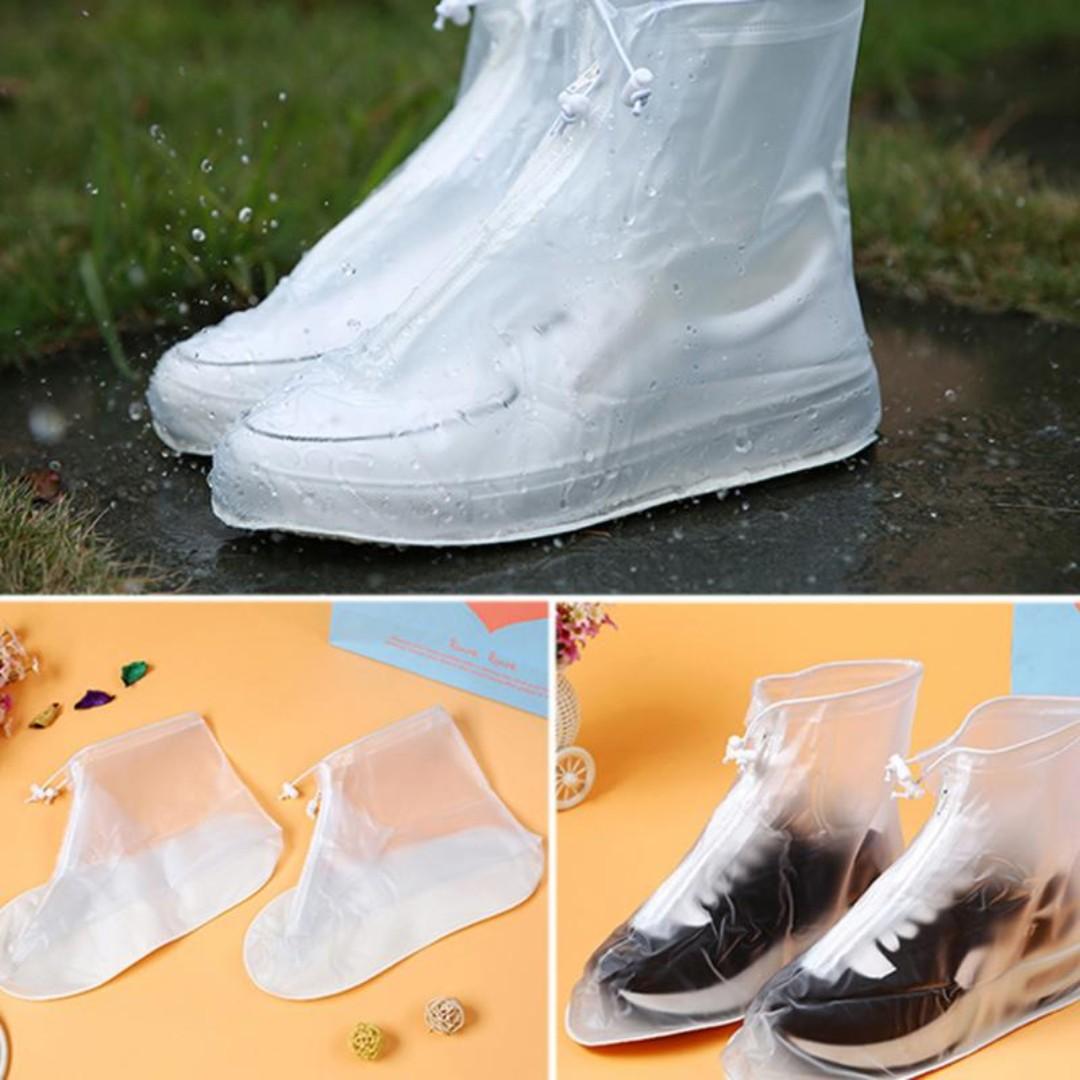 Men Women Kids Outdoor  Waterproof Rain Shoe Covers Overshoes Reusable HC
