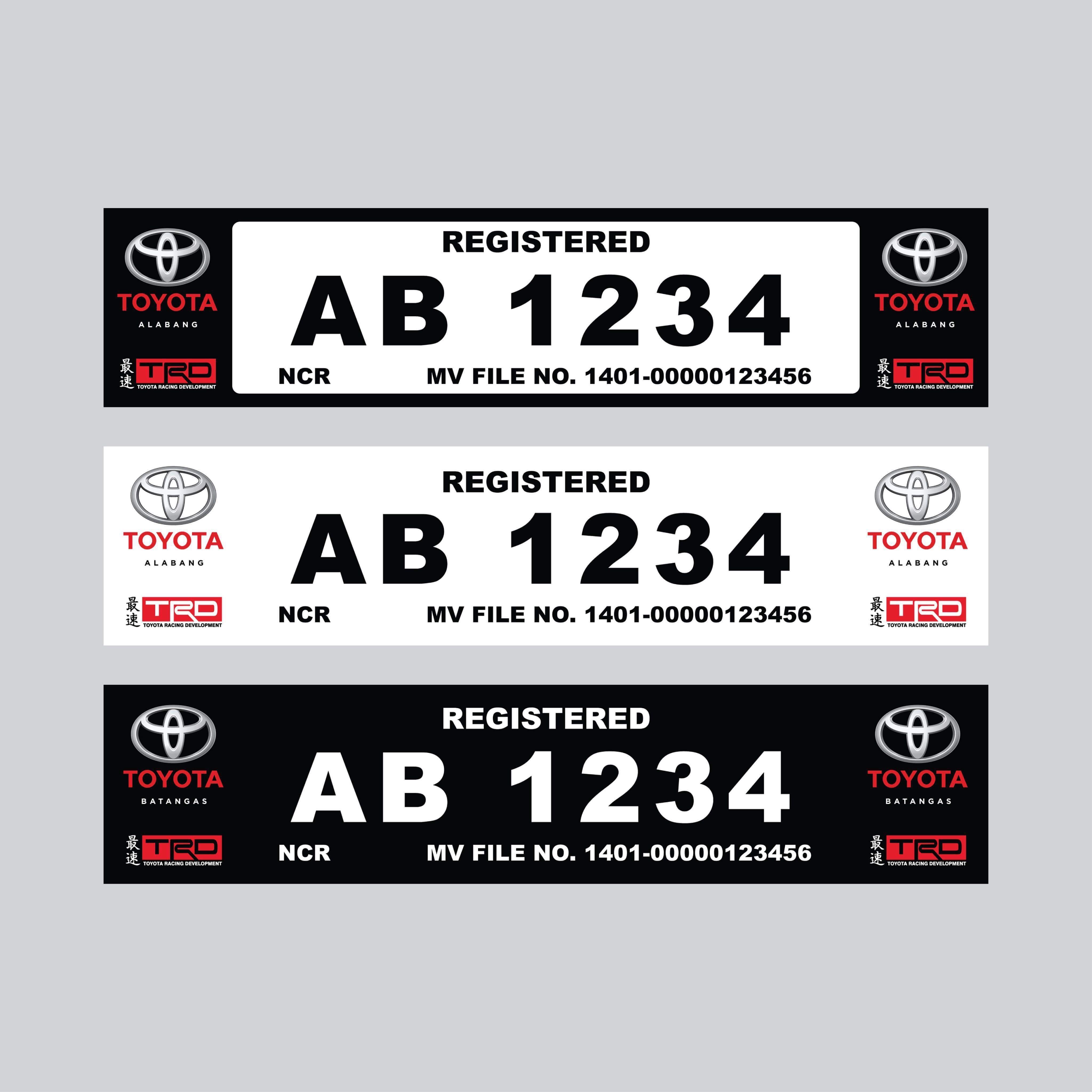 Temporary online plate number