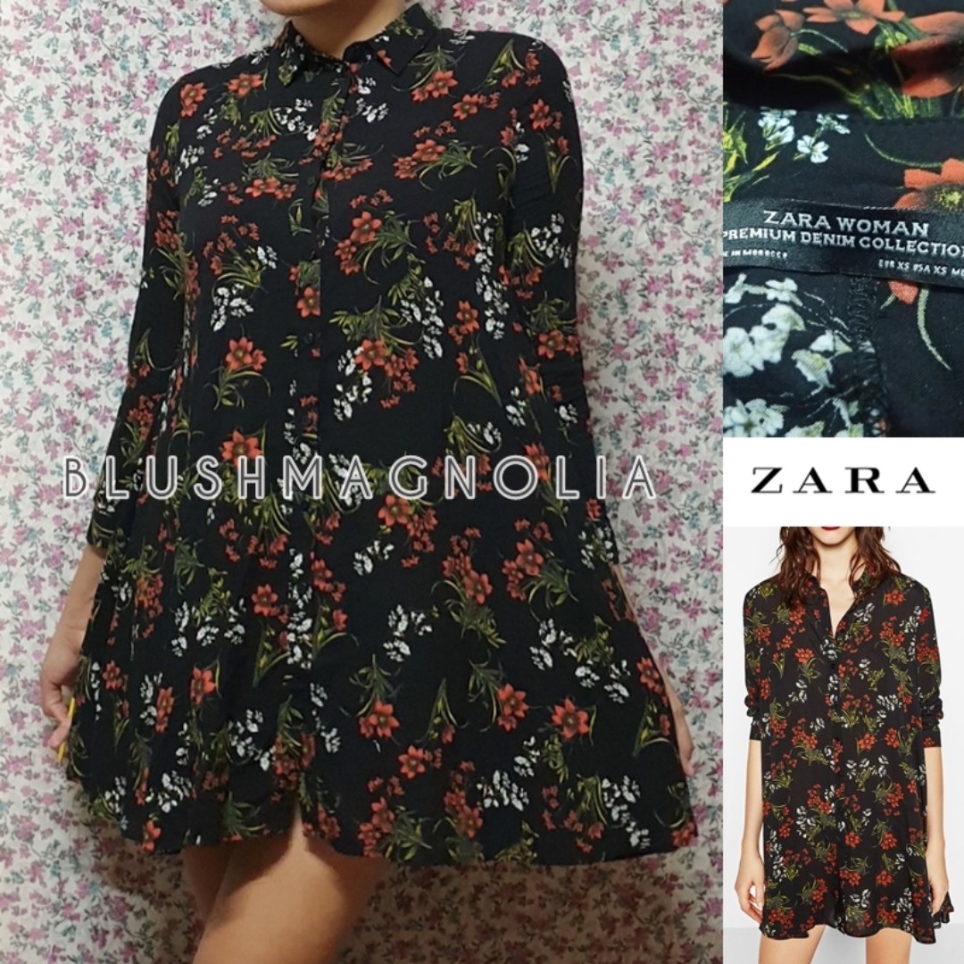 zara woman premium denim collection dress