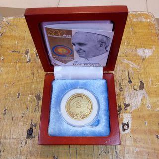 Only 1 left]500 pope  commemorative coins gold plate