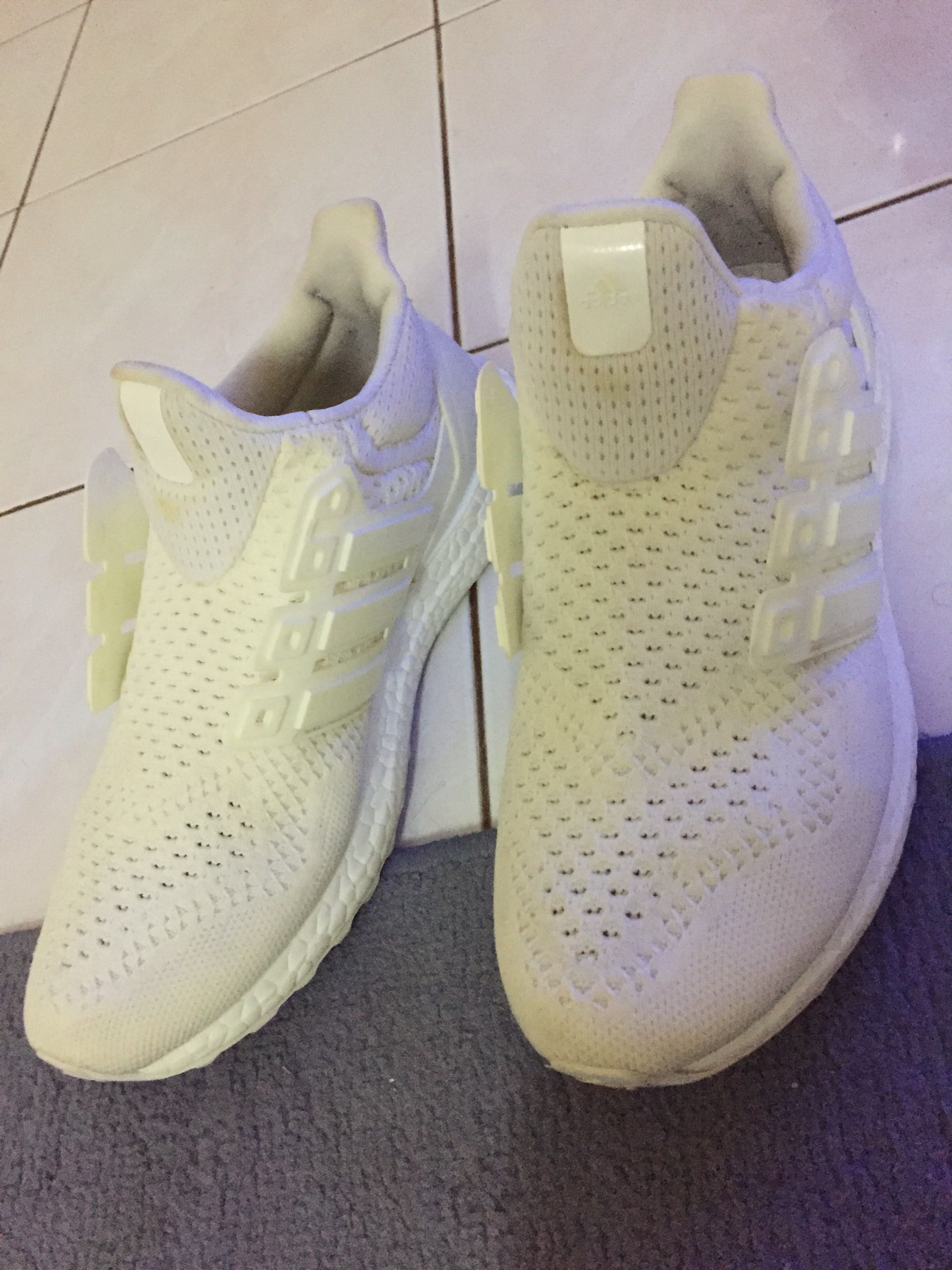 Adidas ultraboost 2.0 triple white 1 1 premium quality Men s