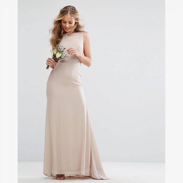 Asos sateen bow back dress outlet