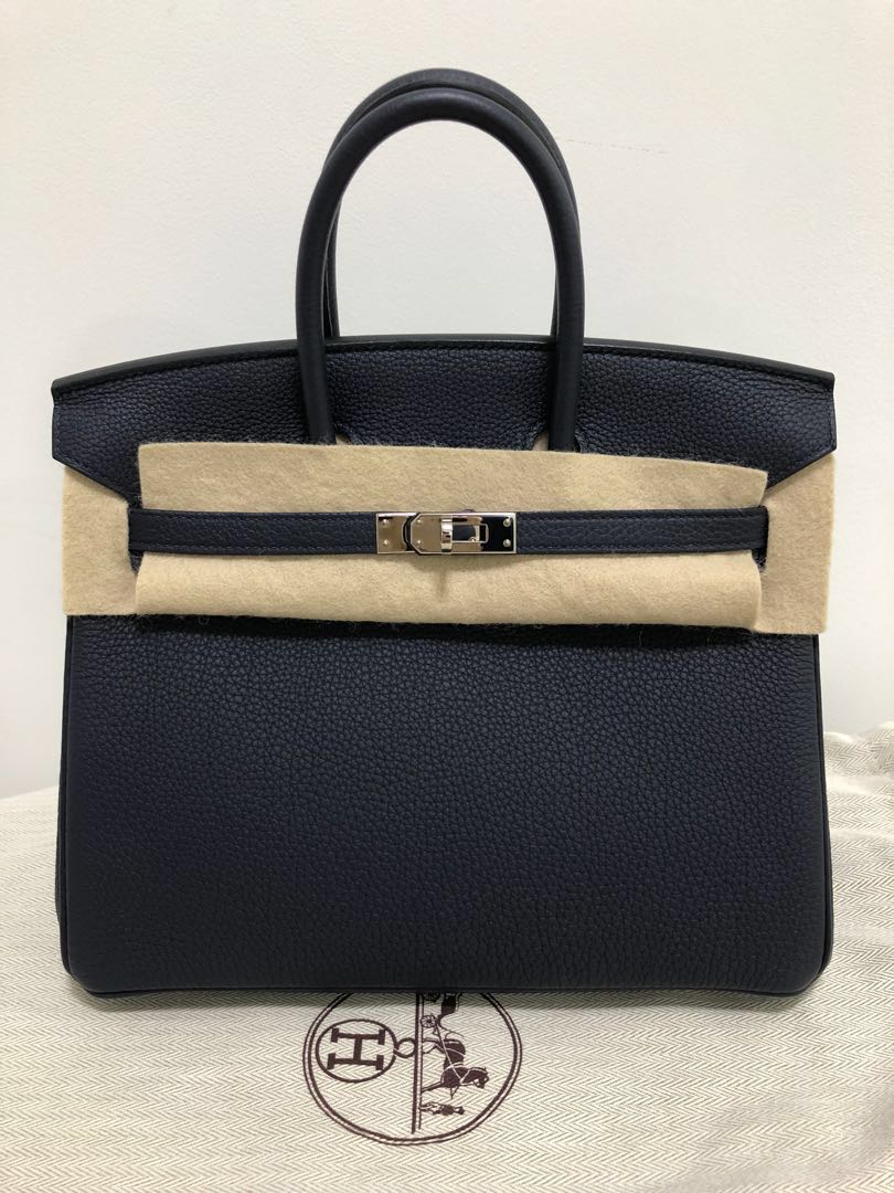 Birkin 30 Veau Togo Blue Atoll Gold Plated T Stamp