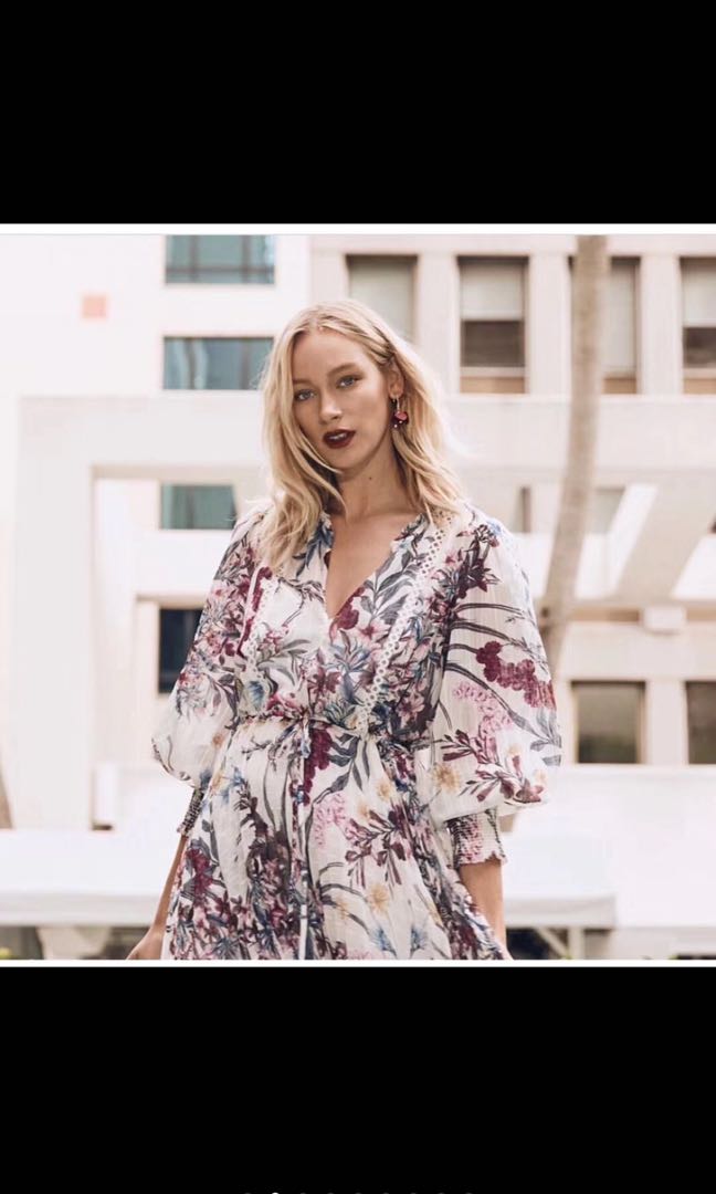 open lace back dress Buy Pleated Floral Wrap Midi Dress - Witchery