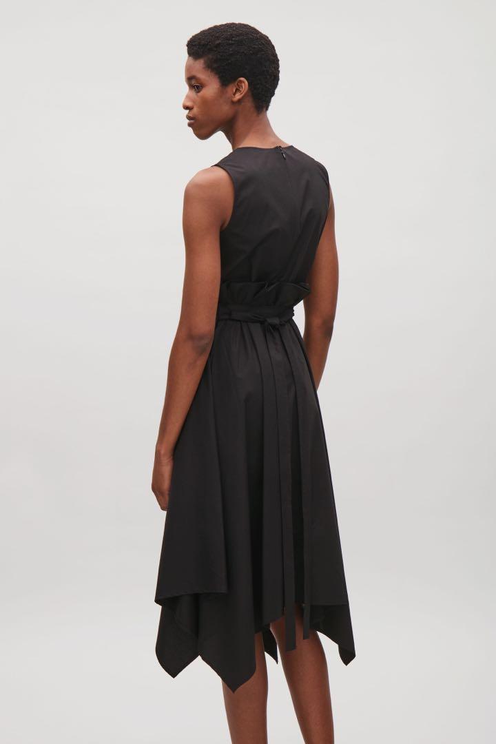 cos black pleated dress