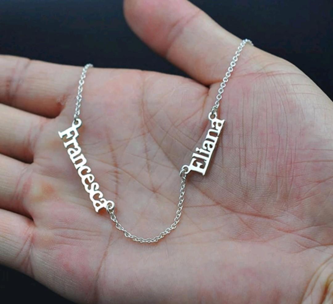 Custom two name necklace best gift ever bestfriend gift baby gift