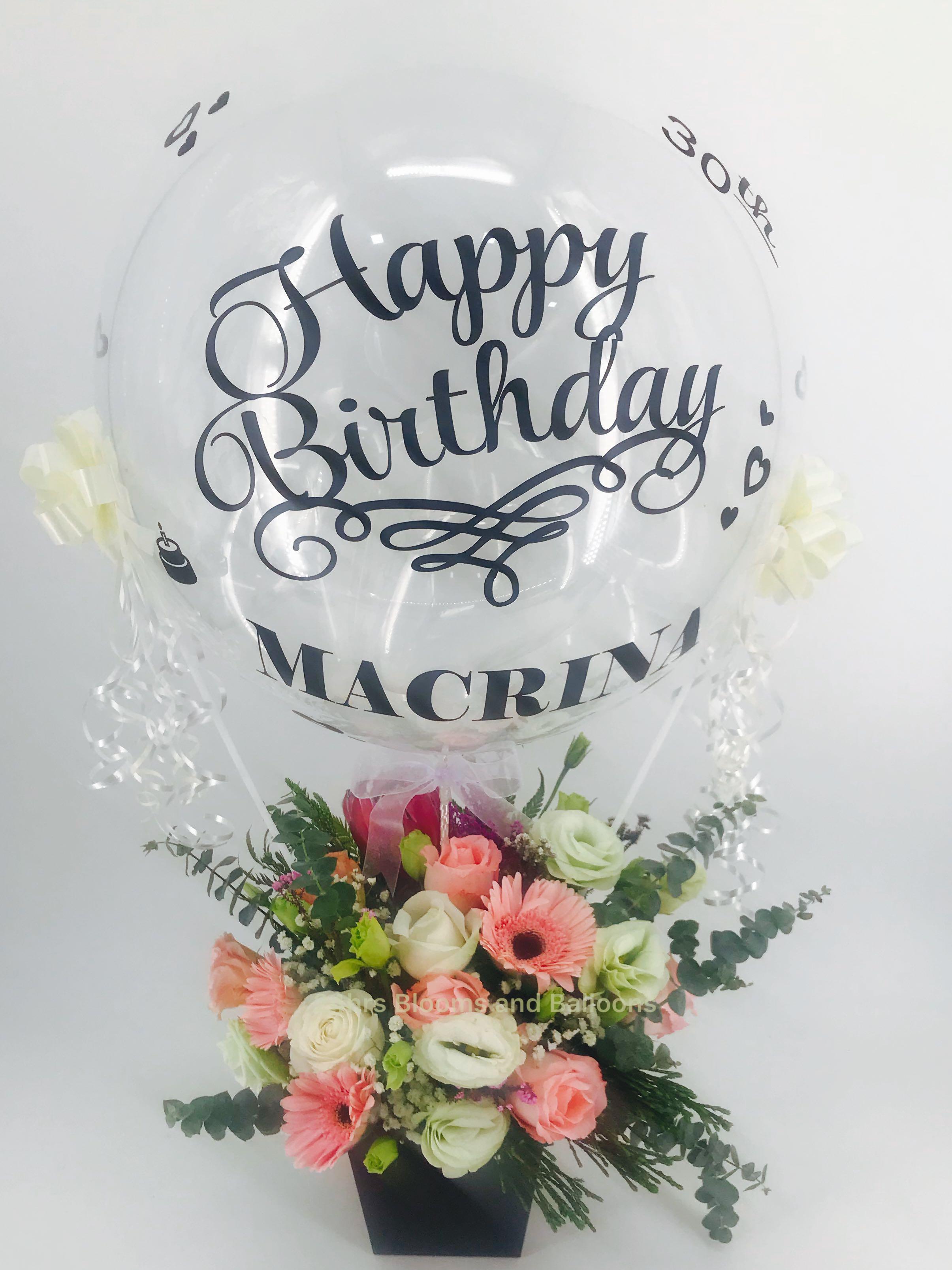 Customized Bubble Hotair Balloon With Fresh Flower Arrangement Gardening Flowers Bouquets On Carousell Find out what four advantages a bouquet at home can bring to your life. customized bubble hotair balloon with fresh flower arrangement