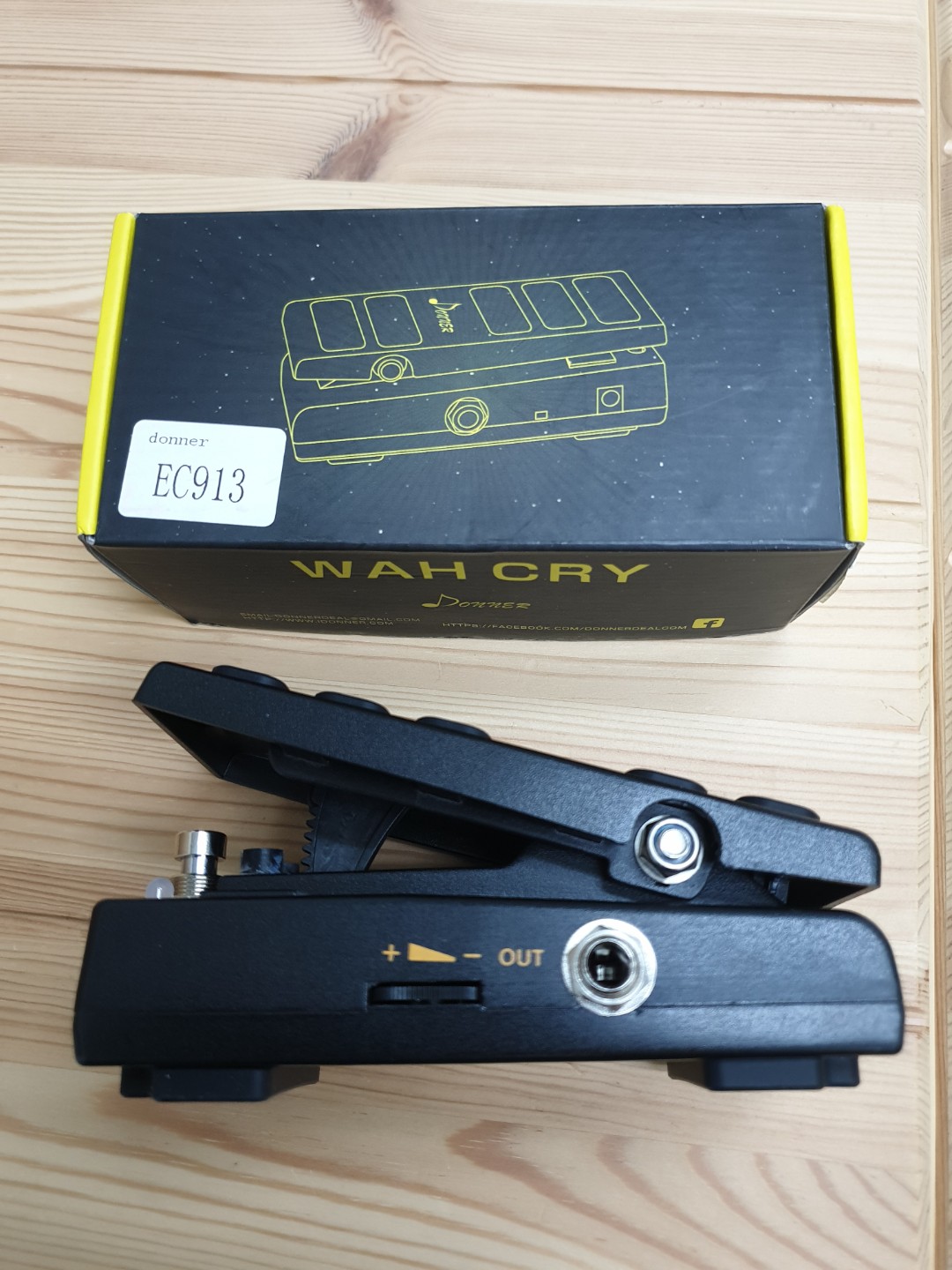 Donner WAH CRY volume pedal true bypass