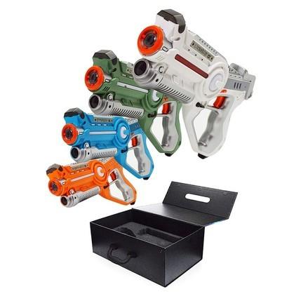 Dynasty toys laser tag set and carrying case for kids deals multiplayer 4 pack