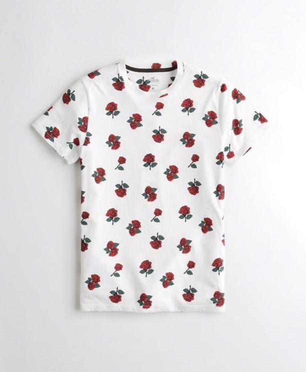 hollister shirt with roses