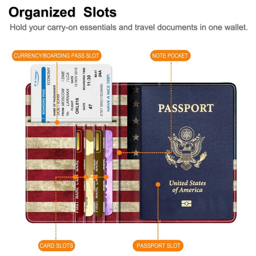 In Stock Fintie Passport Holder Travel Wallet Rfid Blocking Pu