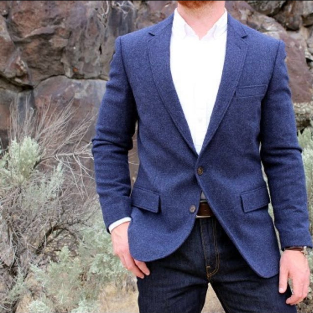J crew Thompson elbow patch Blazer Tweed wool