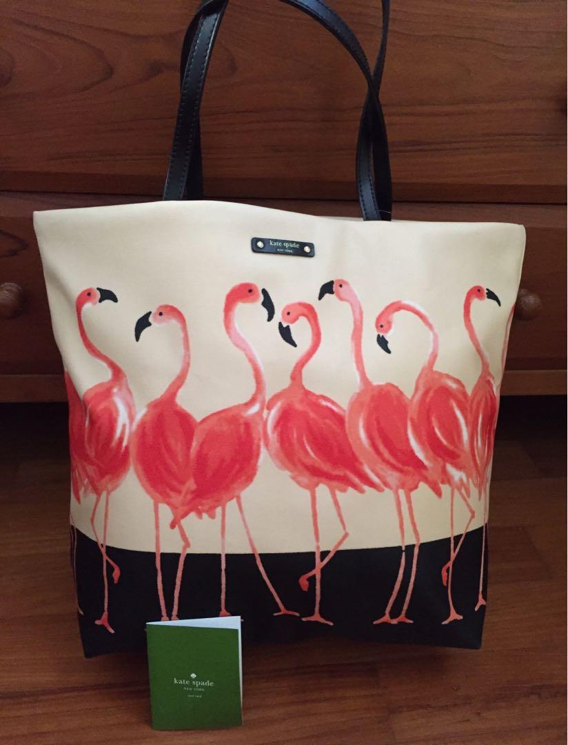Kate spade flamingo tote clearance