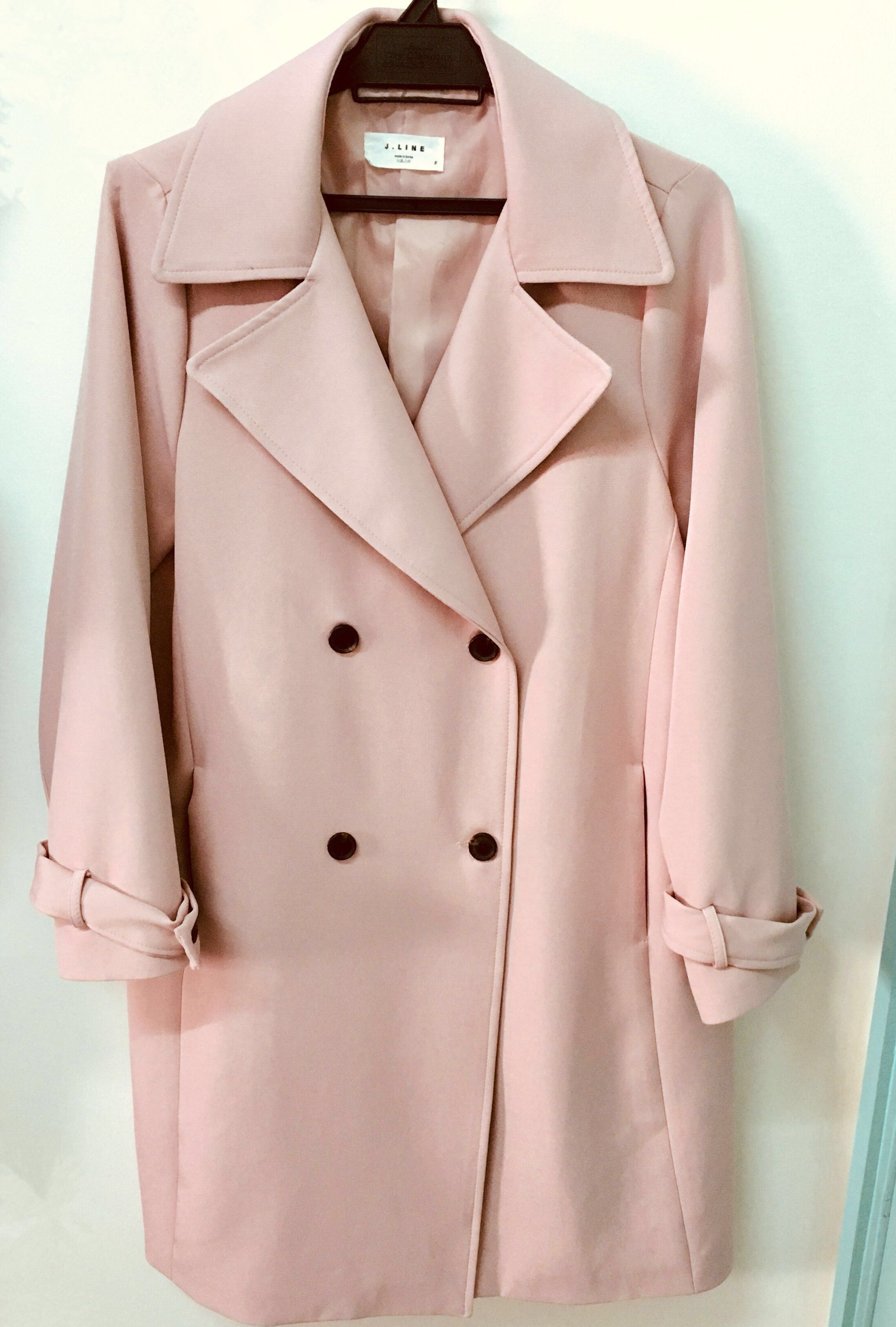 Pastel pink winter coat deals