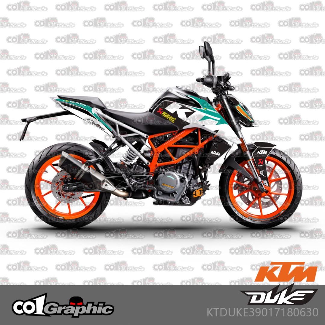 Ktm Duke 390 Coverset Fairings Sticker Decals New Akrapovic Dc Comics Racing Motorcycles Motorcycle Accessories On Carousell
