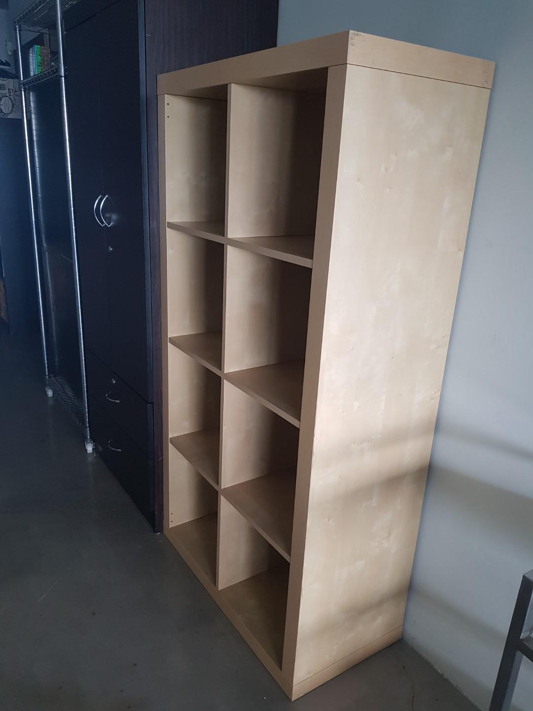 light biege ikea kallax furniture home living furniture shelves cabinets racks on carousell