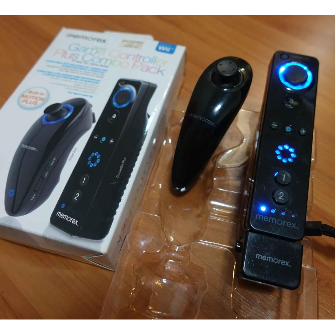 Nintendo Wii Controller Wiimote Nunchuck Motion Plus Memorex, Video