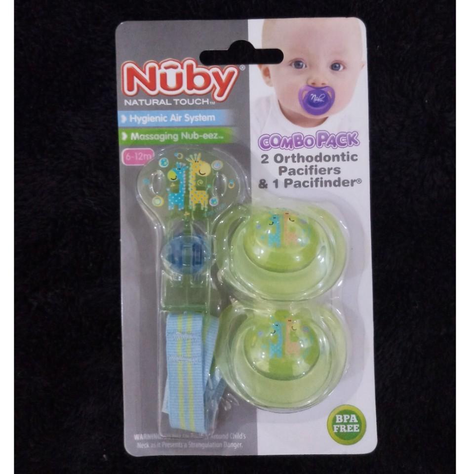 Set of 3 Nuby Pacifier Hygienic Paci-Pouch Combo for Travel 