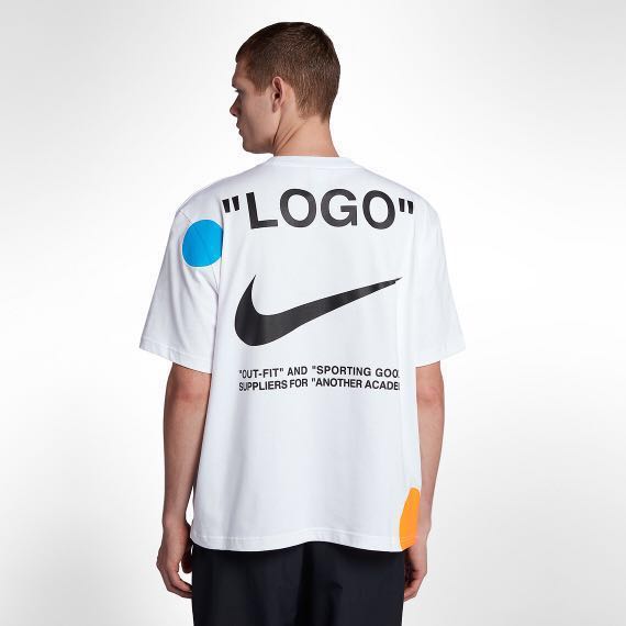 Off White x Nike Logo Tee, Men's Fashion, Clothes, Tops on Carousell