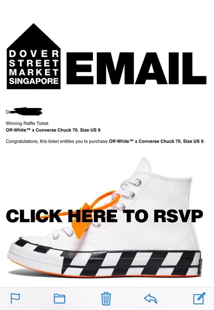 Raffle converse off white hotsell