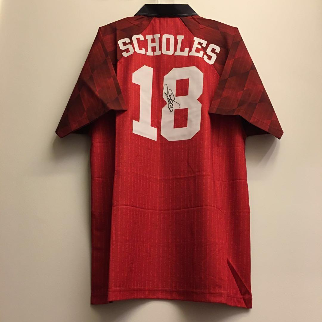 scholes signed shirt