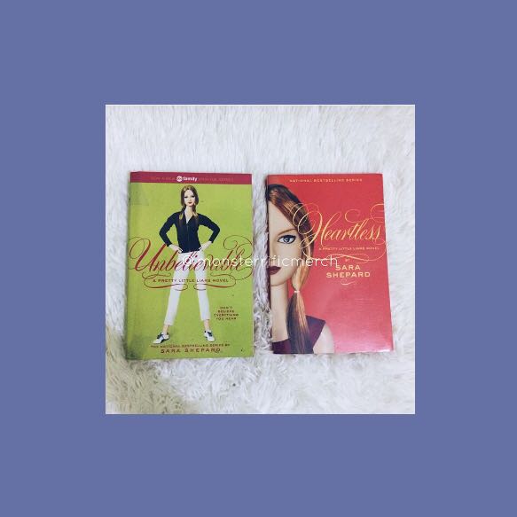 Pretty Little Liars series (Category: Storybooks) located in San Mateo. Submitted by theurbanhaul (Listing ID 193448027, Image 3). Description: SOLD AS SET Pretty Little Liars Perfect Unbelievable Heartless Killer Wicked Twisted Ruthless by Sara Shepard ➖➖➖➖➖➖➖ 📋 ORDER FORM • For Meet-up Name: Contact Number: Item Name/s: Meet-up Place: Meet-up Date: • For Shipping Name: Address: Contact Number: Item Name/s: Mode of Payment: Date of Payment: 📍 