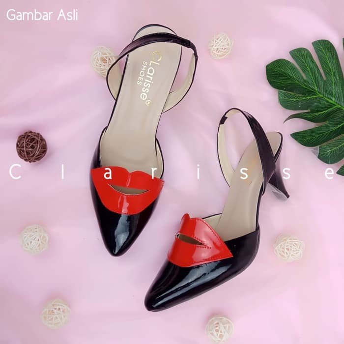 Sepatu Wanita High Heels Sexy Lips Hitam Olshop Fashion Olshop Wanita On Carousell