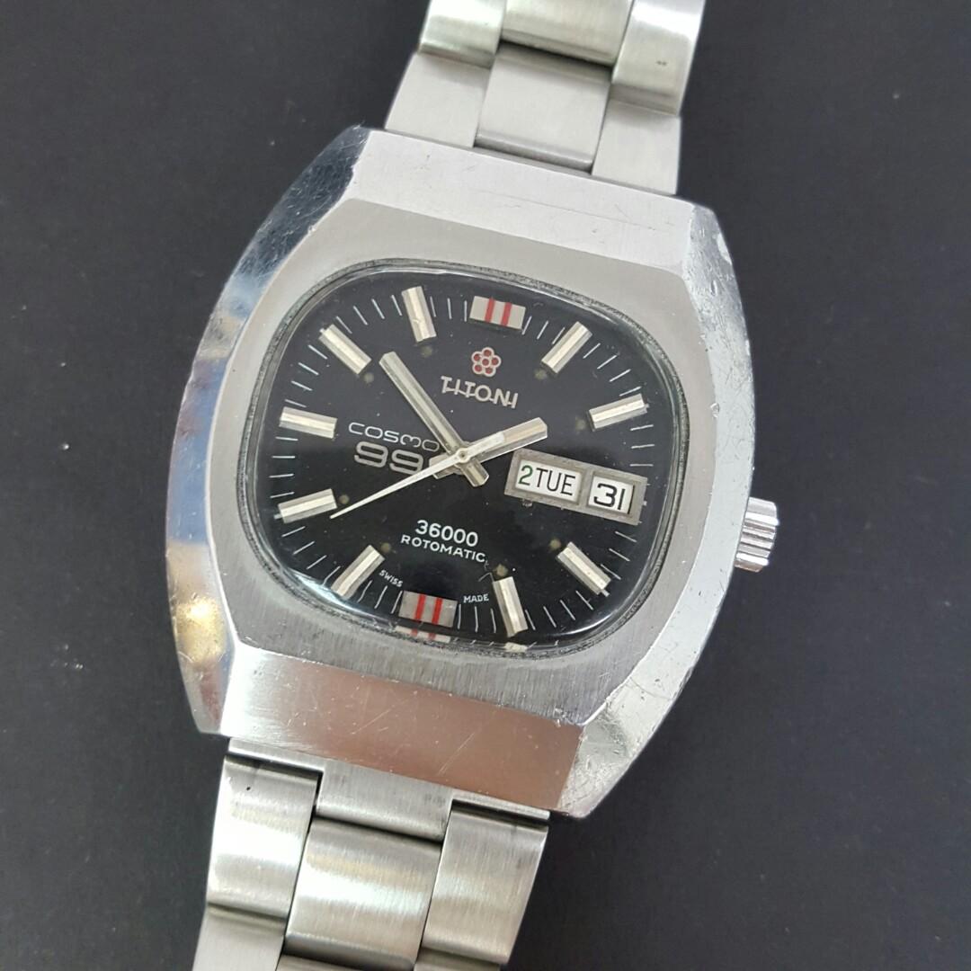 Titoni Cosmo 99 Rotomatic Vintage Watch, Luxury, Watches on Carousell