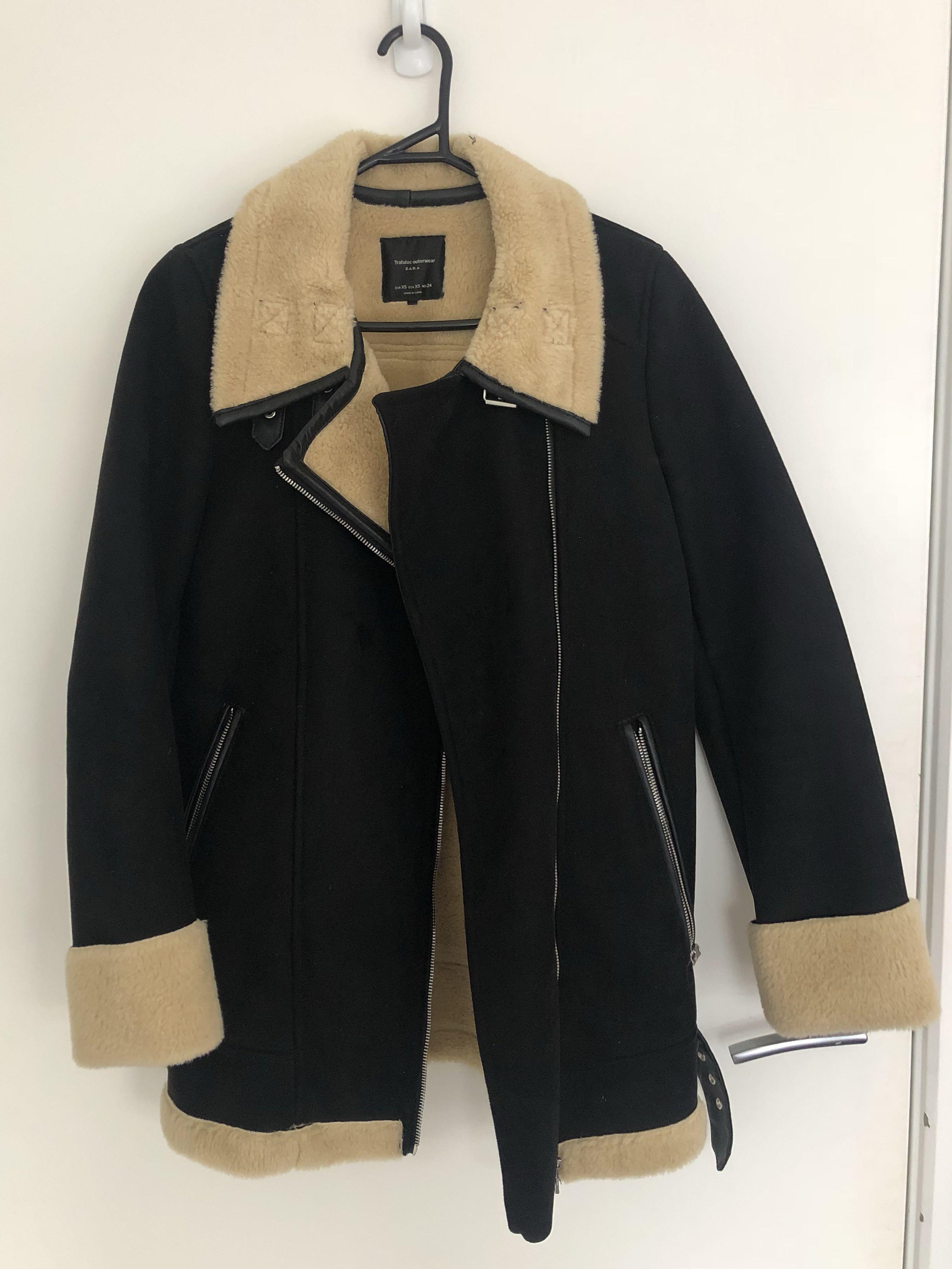 zara sherpa coat