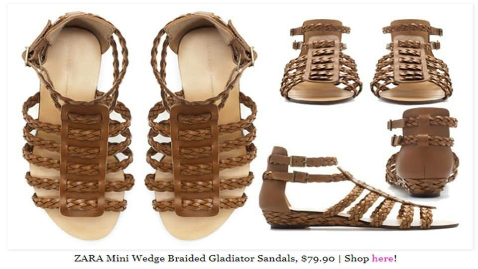 mini wedge braided gladiator sandals