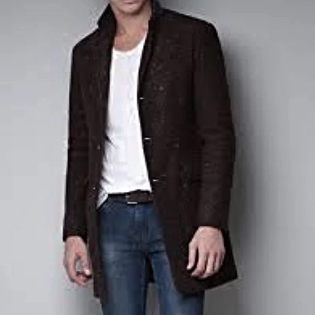 Zara Man Winter Coat (brown), Men's 