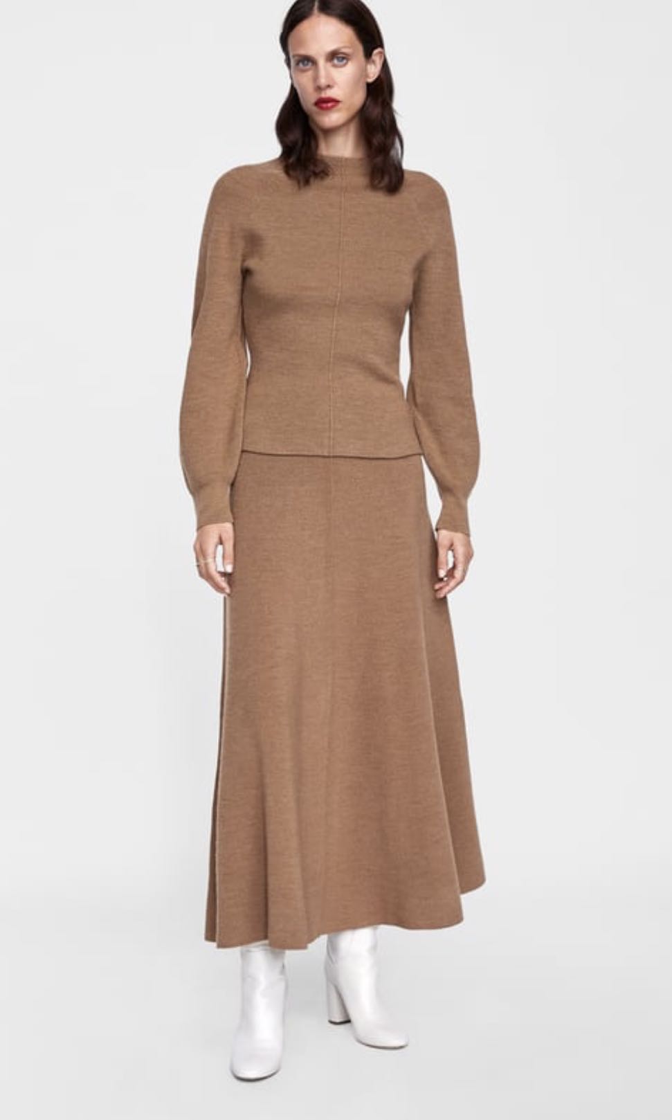 zara minimal collection skirt