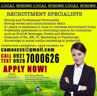 Hiring Recruitment specialist
