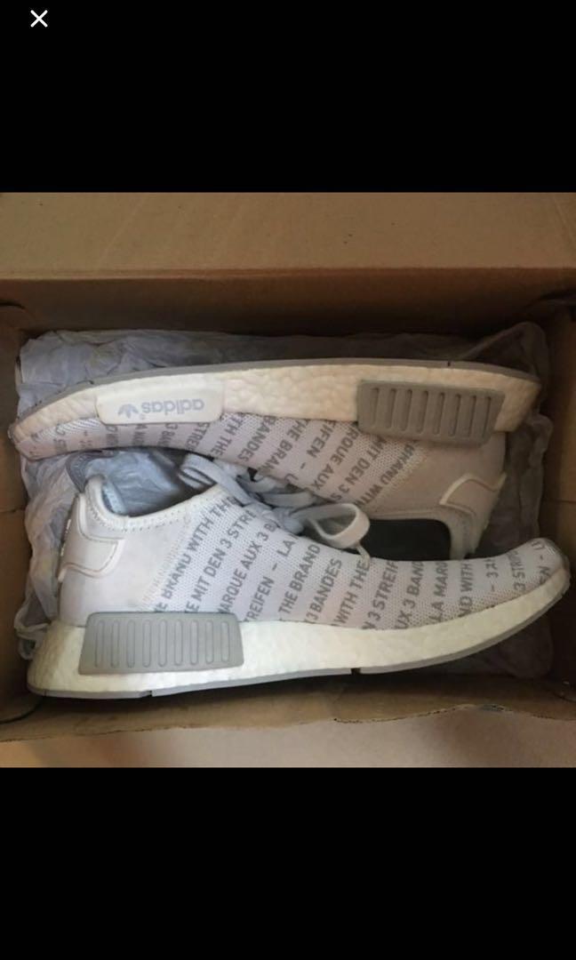 Adidas NMD Whiteout, Men's Fashion 