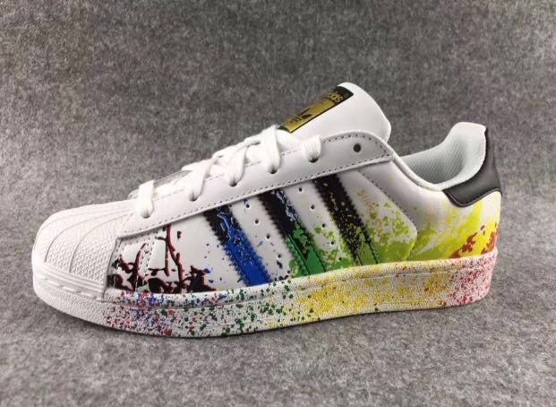 adidas paint splatter sneakers