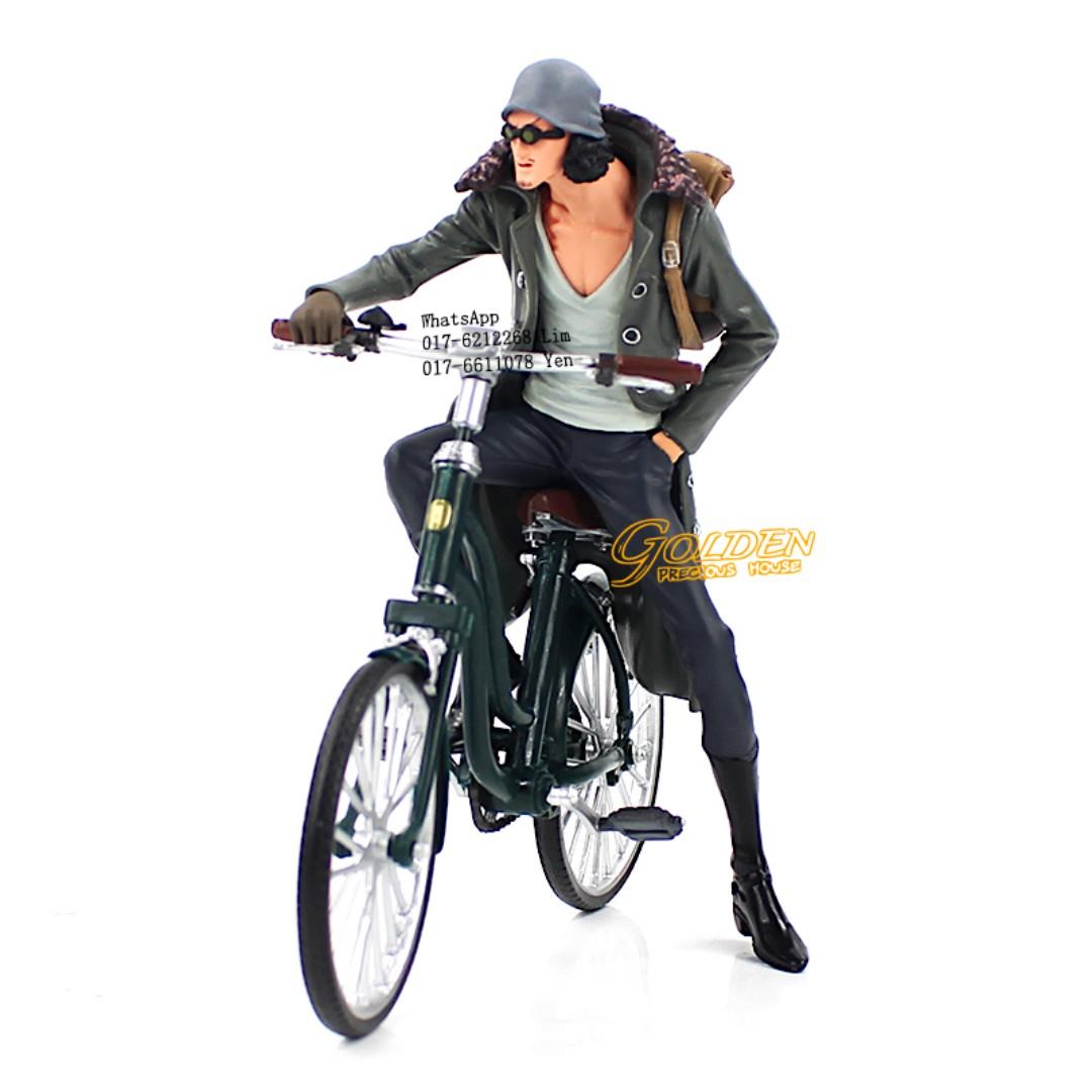 Anime One Piece Figure Kuzan Riding Bicycle Grandline Vehicle Vol.2 17cm  Action Figure Collection Model Kids Toy Doll