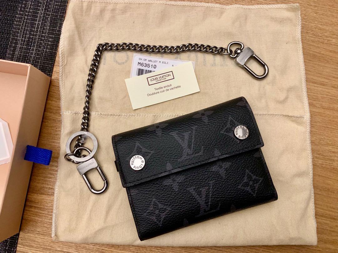 Louis Vuitton, Bags, Louis Vuitton Rivets Chain Wallet In Monogram  Eclipse M635