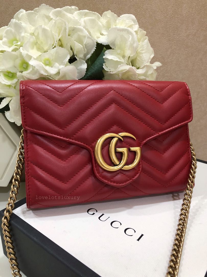 Gucci marmont woc wallet on chain hotsell