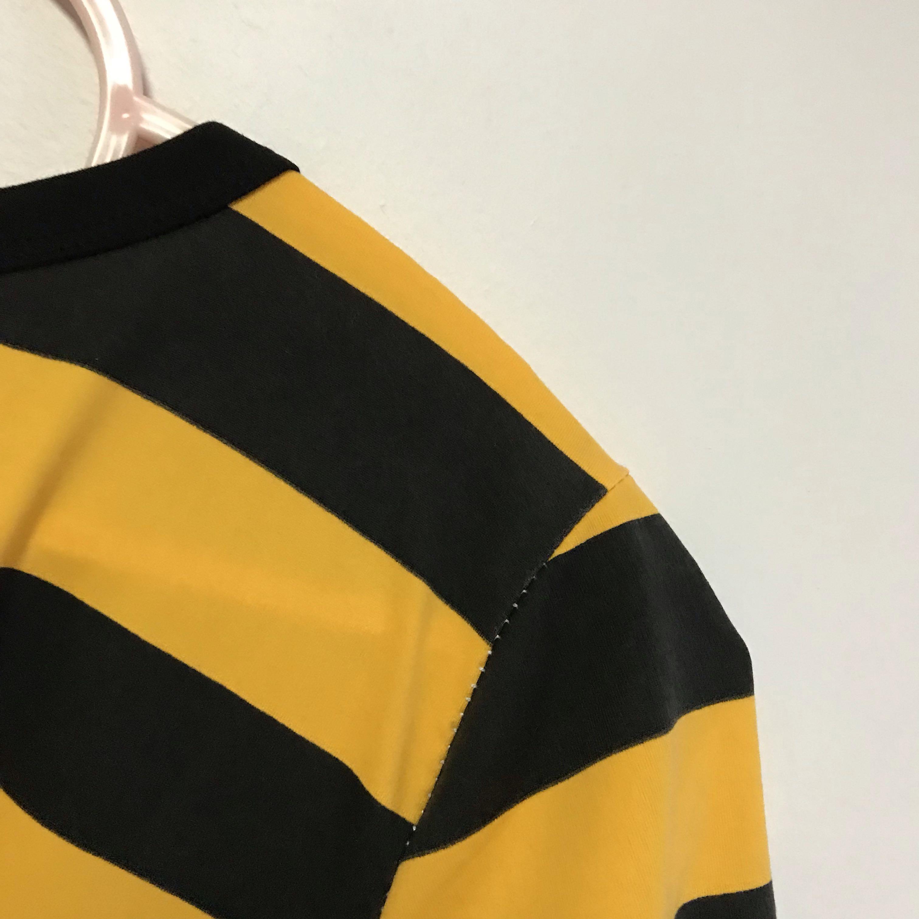 black and yellow striped shirt womens
