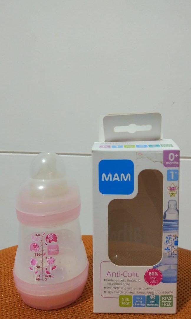 Botol Susu Bayi Mam Anti Kolik Pink Krem Bayi Anak Perawatan Makanan Anak Di Carousell