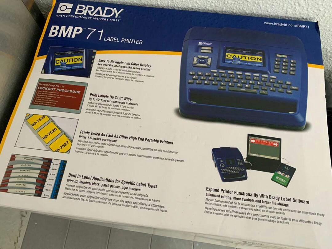 Brady BMP71 Thermal Transfer Label Printer, Computers  Tech, Printers,  Scanners  Copiers on Carousell