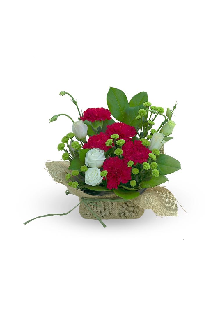 Carnations Table Flower Centrepiece Floral Arrangement Home Decor Office Decor Gift For Her Gardening Flowers Bouquets On Carousell